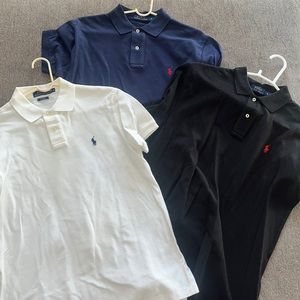 3 polo shirts